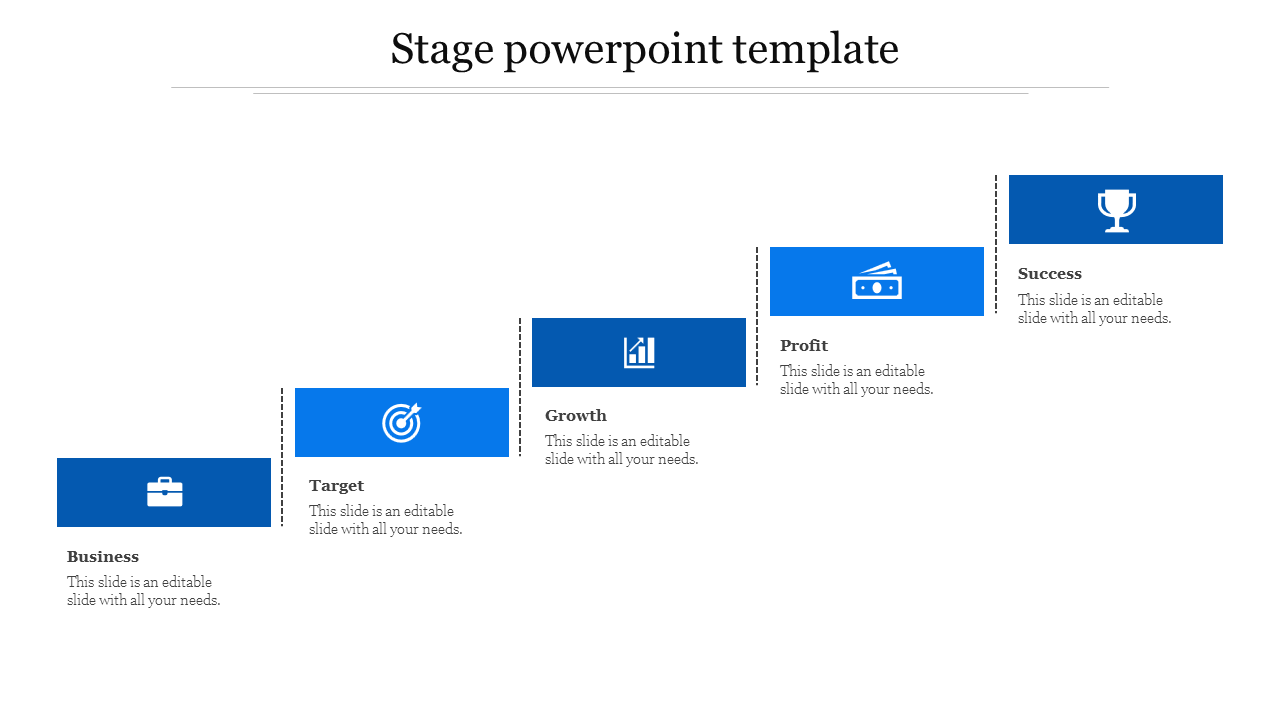stage powerpoint template-5-Blue